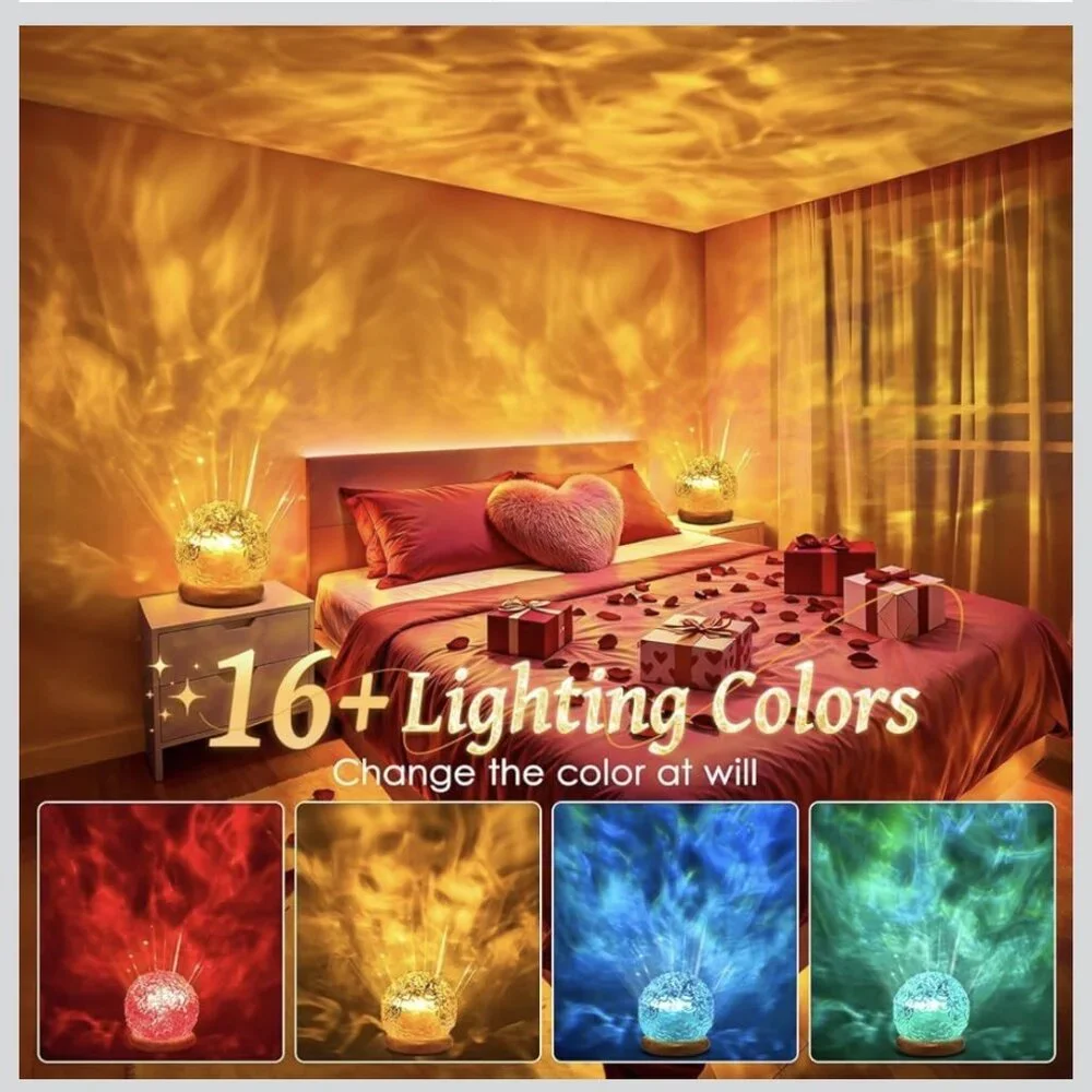 NIB Mubarek Ambient Lighting 216 Modes 3-in-1 Sunset/Ocean Lamp with Remote